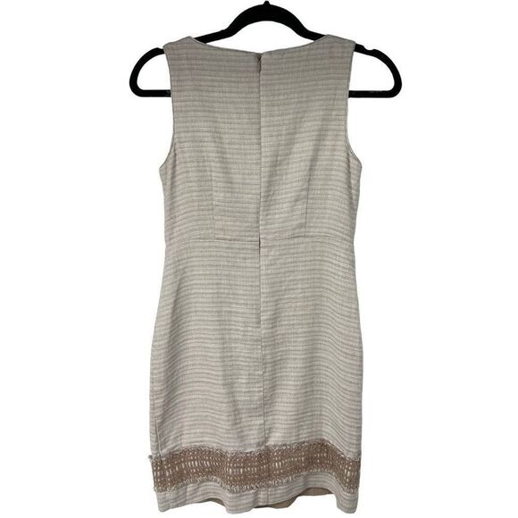 WHBM Neutral Tan Beige Tweed Shift Dress‎ - Picture 2 of 8